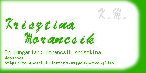 krisztina morancsik business card